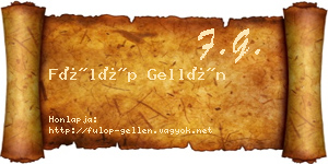 Fülöp Gellén névjegykártya